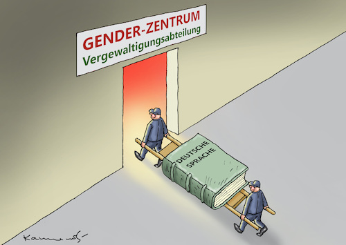 Cartoon: GENDERWAHNSINN (medium) by marian kamensky tagged genderwahnsinn,genderwahnsinn
