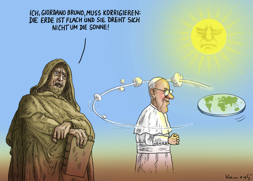 Cartoon: Giordano Bruno und der Papst (medium) by marian kamensky tagged papstrücktritt,benedikt,vatikan,katholische,kirche,konklave,papstwahl,franciskus,giordano,bruno,papstrücktritt,benedikt,vatikan,katholische,kirche,konklave,papstwahl,franciskus,giordano,bruno