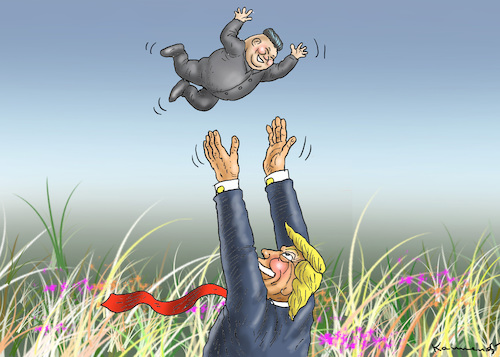 Cartoon: GLÜCKLICHE ZEITEN (medium) by marian kamensky tagged obama,trump,präsidentenwahlen,usa,baba,vanga,republikaner,inauguration,demokraten,kim,jong,un,wikileaks,faschismus,obama,trump,präsidentenwahlen,usa,baba,vanga,republikaner,inauguration,demokraten,kim,jong,un,wikileaks,faschismus