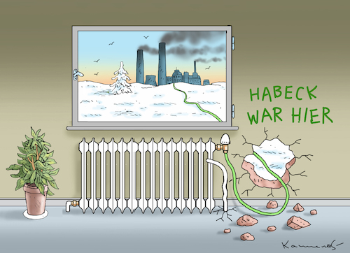Cartoon: HABECK WAR HIER (medium) by marian kamensky tagged energiewende,habeck,atommeiler,energiewende,habeck,atommeiler