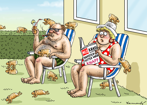 Cartoon: HAMSTERKÄUFE (medium) by marian kamensky tagged hamsterkäufe,hamsterkäufe