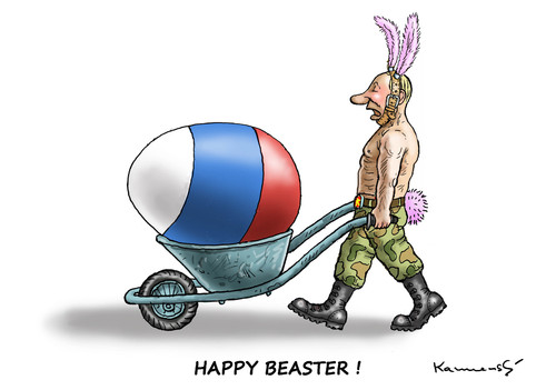 Cartoon: HAPPY BEASTER (medium) by marian kamensky tagged happy,beaster,putin,ostern,ukraine,happy,beaster,putin,ostern,ukraine