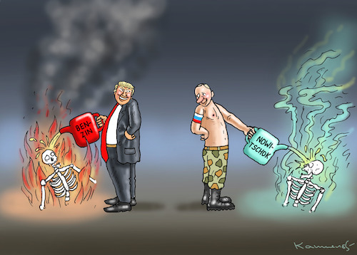 Cartoon: HAPPY BOYS (medium) by marian kamensky tagged nowitschok,merkel,putin,nawalny,trump,nowitschok,merkel,putin,nawalny,trump