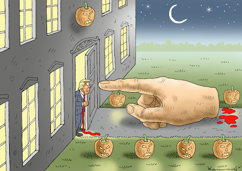 Cartoon: HAPPY HALLOWEEN MR. TRUMP ! (medium) by marian kamensky tagged obama,trump,präsidentenwahlen,usa,baba,vanga,republikaner,inauguration,demokraten,wikileaks,faschismus,jamal,khashoggi,obama,trump,präsidentenwahlen,usa,baba,vanga,republikaner,inauguration,demokraten,wikileaks,faschismus,jamal,khashoggi