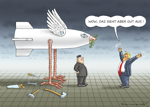 Cartoon: HAPPY TRUMP (medium) by marian kamensky tagged obama,trump,präsidentenwahlen,usa,baba,vanga,republikaner,inauguration,demokraten,kim,jong,un,wikileaks,faschismus,singarur,obama,trump,präsidentenwahlen,usa,baba,vanga,republikaner,inauguration,demokraten,kim,jong,un,wikileaks,faschismus,singarur