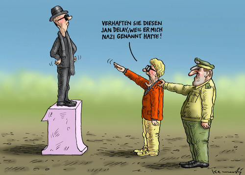 Cartoon: Heino verklagt Jan Delay (medium) by marian kamensky tagged heino,jan,delay,nazivergleich,heino,jan,delay,nazivergleich