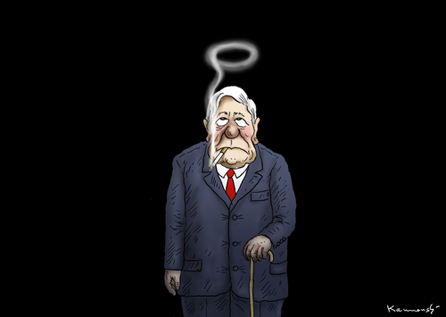 Cartoon: HELMUT SCHMIDT (medium) by marian kamensky tagged helmut,schmidt,helmut,schmidt