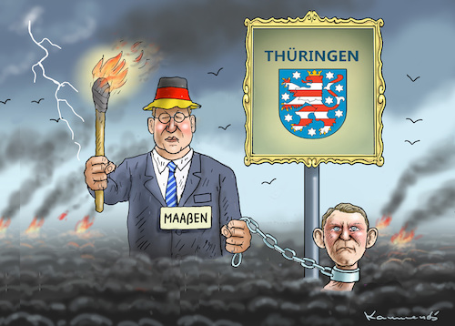 Cartoon: HUNDEBAWACHUNG DURCH HUND (medium) by marian kamensky tagged rechtsaußen,handwerker,merz,und,maaßen,laschet,cdu,afd,höcke,rechtsaußen,handwerker,merz,und,maaßen,laschet,cdu,afd,höcke