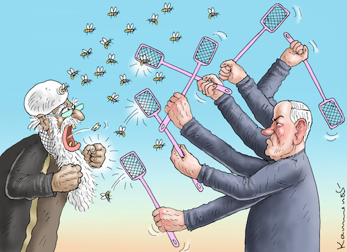 Cartoon: IRANS GROßANGRIFF (medium) by marian kamensky tagged irans,großangriff,israel,netanyahu,hisbollah,irans,großangriff,israel,netanyahu,hisbollah