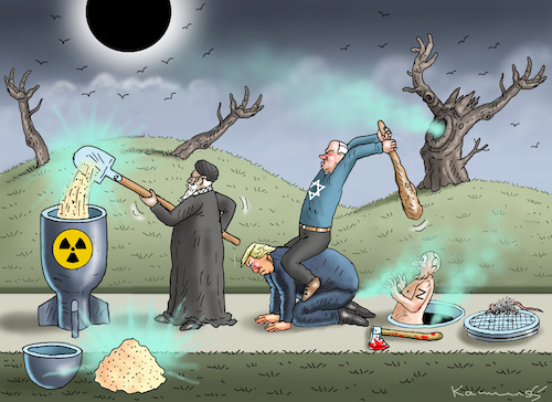 Cartoon: ISRAEL GEGEN IRAN (medium) by marian kamensky tagged israel,gegen,iran,israel,gegen,iran