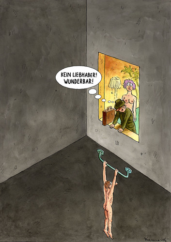 Cartoon: Kein Liebhaber (medium) by marian kamensky tagged liebhaber,mc,escher,liebe,ehe,untreue,liebhaber,mc,escher,liebe,sex,ehe,untreue