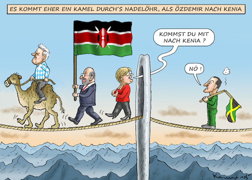 Cartoon: KENIA KOALITION (medium) by marian kamensky tagged jamaika,gespräche,lindner,merkel,seehofer,özdemir,sondierungsgespräche,schulz,kenia,koalition,groko,jamaika,gespräche,lindner,merkel,seehofer,özdemir,sondierungsgespräche,schulz,kenia,koalition,groko