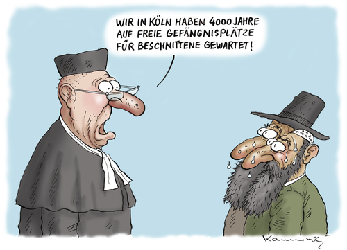 Cartoon: Kölner Beschneidungsurteil (medium) by marian kamensky tagged beschneidung,in,deutschland,kölner,gericht,beschneidung,deutschland,gericht