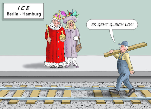 Cartoon: KÖNIG CHARLES BESUCHT DEUTS (medium) by marian kamensky tagged könig,charles,besucht,deutschland,könig,charles,besucht,deutschland