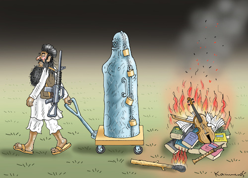 Cartoon: KULTURHASSER TALIBAN (medium) by marian kamensky tagged vormarsch,evakuation,der,taliban,xi,jinping,in,kabul,vormarsch,evakuation,der,taliban,xi,jinping,in,kabul