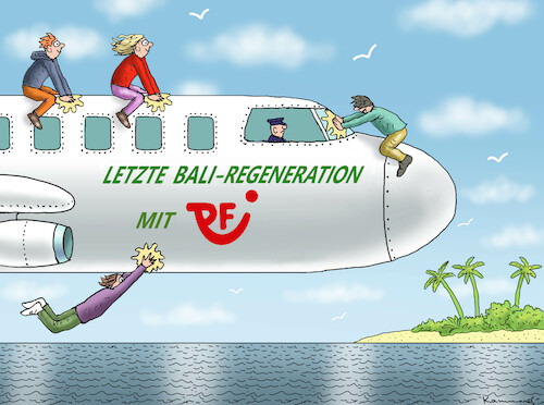 Cartoon: LETZTE REGENERATION (medium) by marian kamensky tagged letzte,regeneration,bali,klimaaktivisten,letzte,regeneration,bali,klimaaktivisten