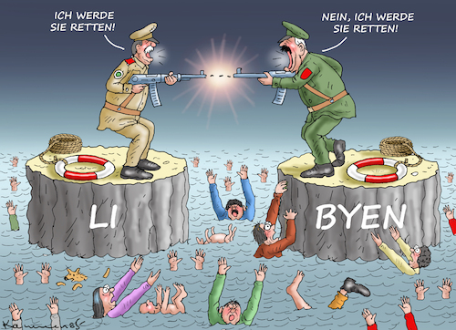 Cartoon: LIBYEN HILFT SEINEN BÜRGERN (medium) by marian kamensky tagged libyen,hilft,seinen,bürgern,flutkatastrophe,libyen,hilft,seinen,bürgern,flutkatastrophe