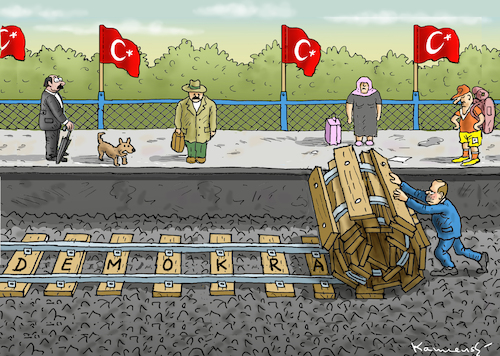 Cartoon: LUPENREINER DEMOKRAT ERDOWAHN (medium) by marian kamensky tagged cumhuriyet,erdogan,pressefreiheit,türkei,denit,yücel,cumhuriyet,erdogan,pressefreiheit,türkei,denit,yücel