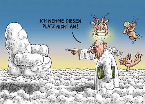 Cartoon: Marcel Reich Ranicki (medium) by marian kamensky tagged literaturkritiker,himmel,im,ranitzki,reich,marcel,marcel,reich,ranitzki,im,himmel,literaturkritiker