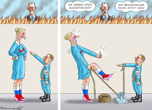 Cartoon: MERZ AUSGETRICKST (medium) by marian kamensky tagged junge,akternative,generation,deutschland,merz,cdu,afd,junge,akternative,generation,deutschland,merz,cdu,afd