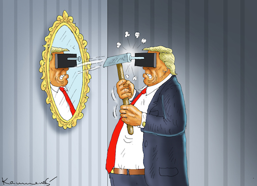 Cartoon: MORGENTOILETTE (medium) by marian kamensky tagged epstein,akten,mistkäfer,trump,epstein,akten,mistkäfer,trump