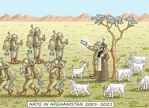 Cartoon: NATO IN AFGHANISTAN (medium) by marian kamensky tagged nato,in,afghanistan,nato,in,afghanistan