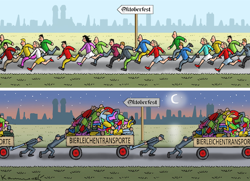 Cartoon: OKTOBERFEST (medium) by marian kamensky tagged oktoberfest,2024,münchen,oktoberfest,2024,münchen