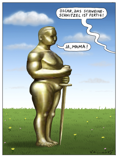 Cartoon: Oscar (medium) by marian kamensky tagged oscar,prize,hollywood,oscar,hollywood