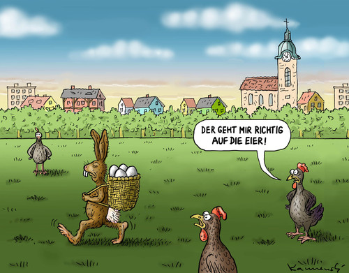 Cartoon: Ostereierstress (medium) by marian kamensky tagged feiertage,ostereier,osterhase,osterhase,ostereier,feiertage