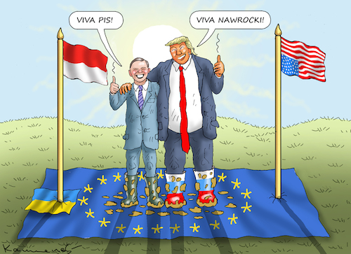 Cartoon: POLEN IST VERLOREN (medium) by marian kamensky tagged polen,nawrocki,präsidentenwahl,trump,polen,nawrocki,präsidentenwahl,trump