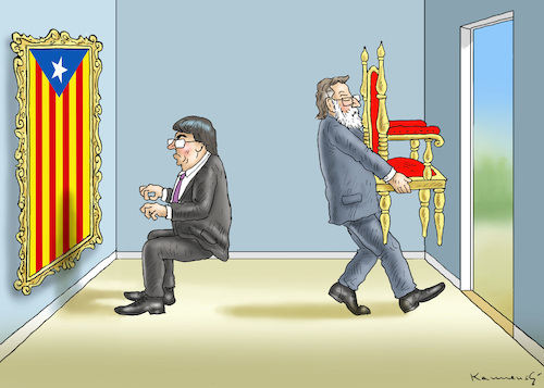 Cartoon: PUTSCH DÄMON UND RACHE OY (medium) by marian kamensky tagged rajoy,und,carles,puigdemont,katalonien,referendum,abspaltung,rajoy,und,carles,puigdemont,katalonien,referendum,abspaltung