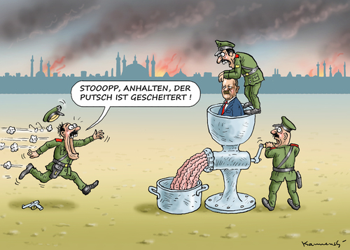 Cartoon: PUTSCH IN DER TÜRKEI GESCHEITER (medium) by marian kamensky tagged putsch,in,der,türkei,gescheitert,putsch,in,der,türkei,gescheitert
