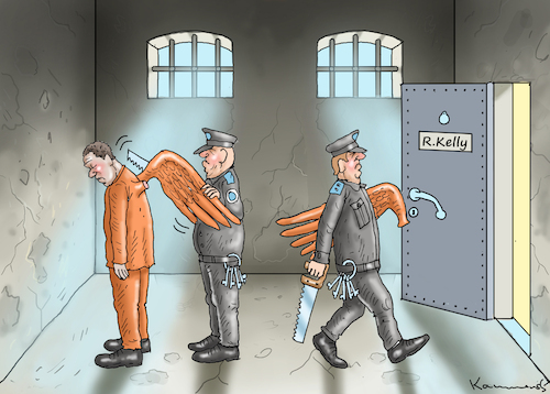 Cartoon: R. KELLY (medium) by marian kamensky tagged kelly,kelly