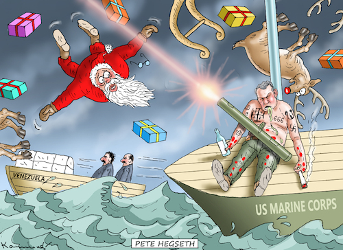 Cartoon: SÄUFER HEGSETH JAGT KOKSER (medium) by marian kamensky tagged säufer,hegseth,jagt,kokser,säufer,hegseth,jagt,kokser