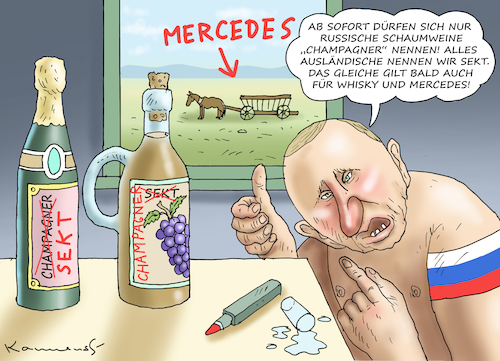 Cartoon: SCHNAPSIDEALIST PUTIN (medium) by marian kamensky tagged schnapsidealist,putin,schnapsidealist,putin