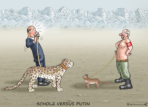 Cartoon: Scholz versus Putin (medium) by marian kamensky tagged putins,bescherung,ukraine,provokation,swift,olaf,scholz,cum,ex,nato,osterweiterung,panzerlieferant,putins,bescherung,ukraine,provokation,swift,olaf,scholz,cum,ex,nato,osterweiterung,panzerlieferant