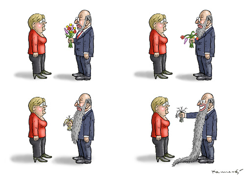 Cartoon: SCHULZ WILL SICH ZEIT NEHMEN (medium) by marian kamensky tagged jamaika,gespräche,lindner,merkel,seehofer,özdemir,sondierungsgespräche,schulz,kenia,koalition,groko,jamaika,gespräche,lindner,merkel,seehofer,özdemir,sondierungsgespräche,schulz,kenia,koalition,groko