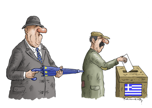 Cartoon: Schwerstwahlen in Griechenland (medium) by marian kamensky tagged griechische,finanzkrise,schuldenkrise,wahlen,tragödie,europäische,griechenalnd,finanzkrise,schuldenkrise,tragödie,euro