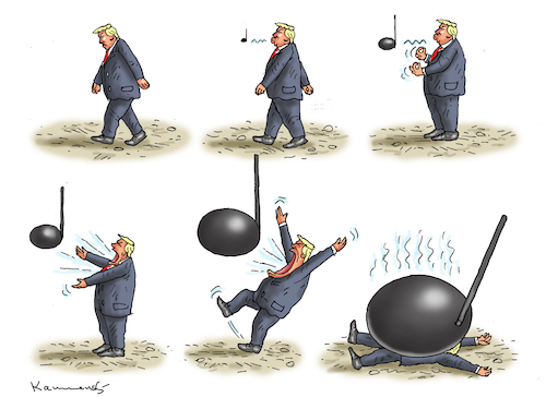 Cartoon: STABLE GENIUS (medium) by marian kamensky tagged vance,von,paulus,zu,saulus,trump,harris,vance,von,paulus,zu,saulus,trump,harris