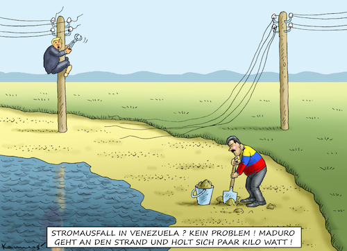 Cartoon: STROMAUSFALL IN VENEZUELA (medium) by marian kamensky tagged venezuela,maduro,trump,putin,revolution,oil,industry,socialism,kim,jong,un,vietnam,venezuela,maduro,trump,putin,revolution,oil,industry,socialism,kim,jong,un,vietnam