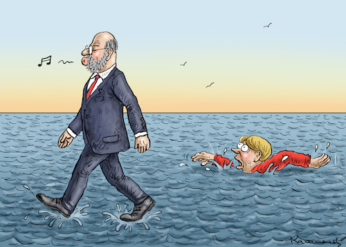 Cartoon: SUPERSCHNULZ (medium) by marian kamensky tagged schulzeffekt,martin,schulz,kanzlerkandidat,spd,merkel,schulzeffekt,martin,schulz,kanzlerkandidat,spd,merkel