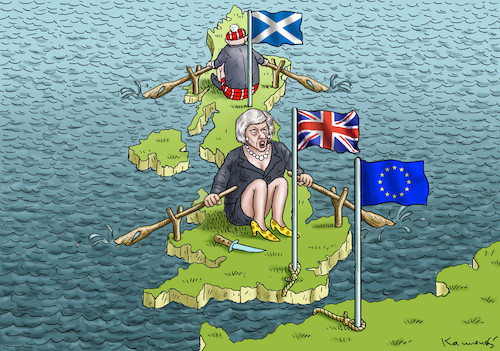 Cartoon: THE BREXIT LADY THERESA MAY (medium) by marian kamensky tagged brexit,theresa,may,england,eu,schottland,brexit,theresa,may,england,eu,schottland