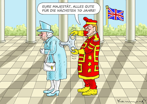 Cartoon: THE QUEEN (medium) by marian kamensky tagged the,queen,the,queen