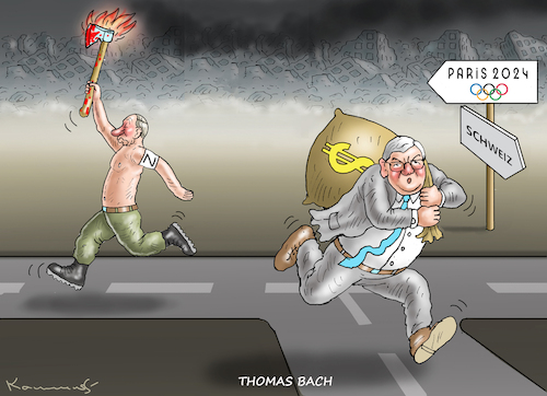 Cartoon: THOMAS BACH-BESTECHUNG (medium) by marian kamensky tagged putin,wird,der,olympia,sieger,putin,wird,der,olympia,sieger