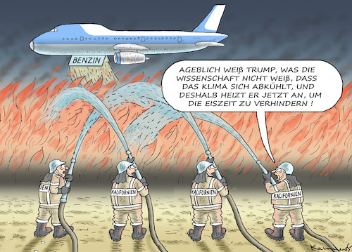 Cartoon: TRUMP BESUCHT KALIFORNIEN (medium) by marian kamensky tagged us,wahlen,joe,biden,trump,corona,goodyear,us,wahlen,joe,biden,trump,corona,goodyear