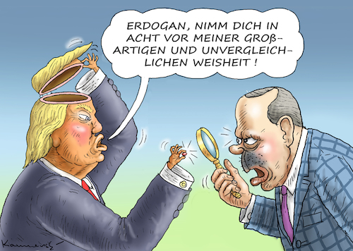 Cartoon: TRUMP DROHT ERDOGAN (medium) by marian kamensky tagged afrin,kurden,erdogan,syrien,aramenien,genozid,präsidentenwahlen,türkeiwahlen,kurdistan,trump,is,afrin,kurden,erdogan,syrien,aramenien,genozid,präsidentenwahlen,türkeiwahlen,kurdistan,trump,is