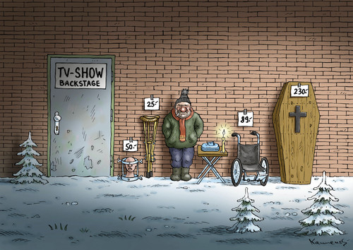 Cartoon: TV Show (medium) by marian kamensky tagged tv,show,gottschalk,bohlen,supertalent,unfälle,tv,show,gottschalk,bohlen,supertalent,unfälle