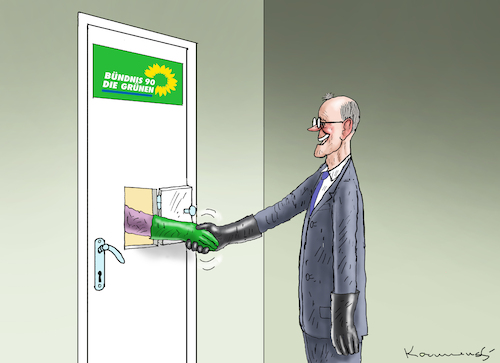 Cartoon: Union-Grüne-Einigung (medium) by marian kamensky tagged union,grüne,einigung,cdu,csu,schuldenbremse,union,grüne,einigung,cdu,csu,schuldenbremse