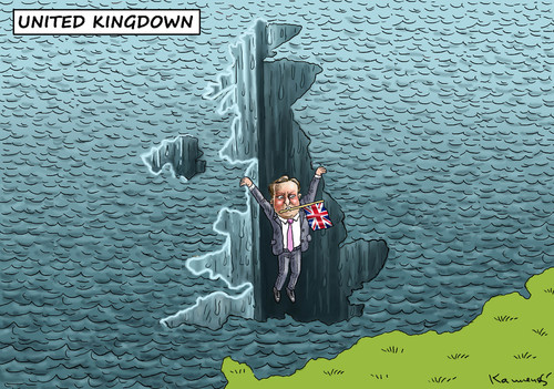 Cartoon: UNITED KINGDOWN (medium) by marian kamensky tagged englandwahlen,david,cameron,nicola,sturgeon,brexit,schottland,nationalisten,nsp,englandwahlen,david,cameron,nicola,sturgeon,brexit,schottland,nationalisten,nsp