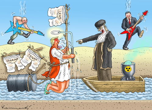 Cartoon: VERY HEAVY METAL (medium) by marian kamensky tagged the,project,freedom,after,one,day,iran,hormus,trump,the,project,freedom,after,one,day,iran,hormus,trump